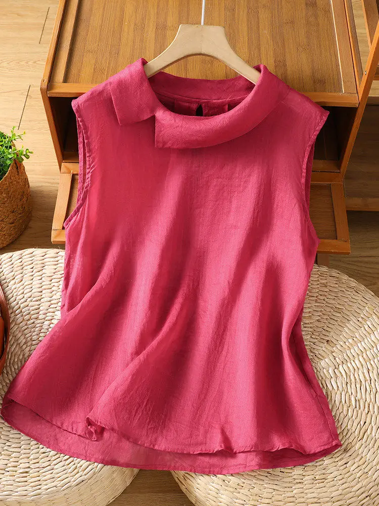 Casual Loose Women's Sleeveless Vest Summer Fashion Artistic Style Versatile Loose Fit Age-Defying Top for Daily Wear
Casual Loose Women's Sleeveless Vest Summer Fashion Artistic Style Versatile Loose Fit Age-Defying Top for Daily Wear