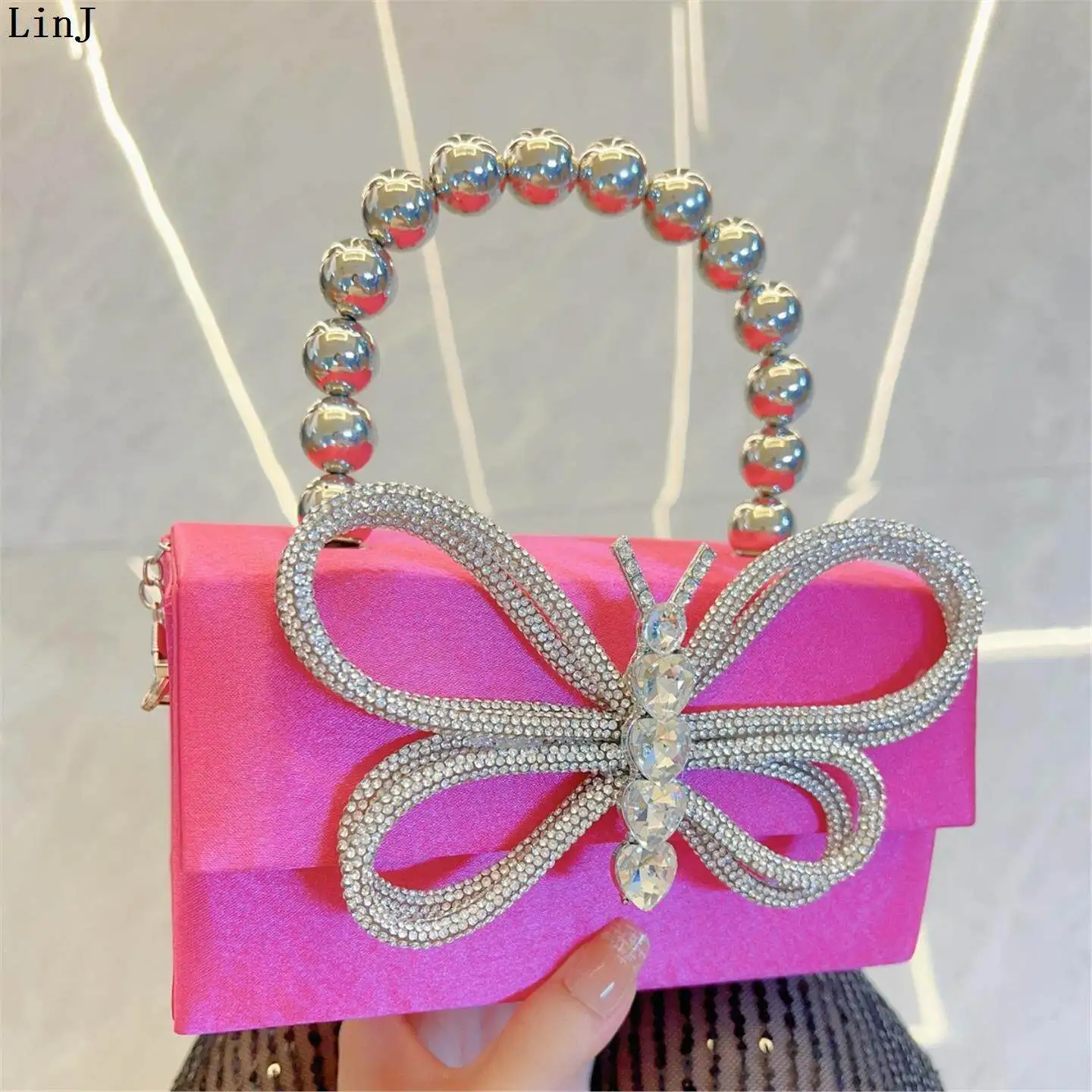 LingJ New Bright Silk Small Box Bag with Knot for Evening Party Single Shoulder Crossbody Handbag Ladies Purse
LingJ New Bright Silk Small Box Bag with Knot for Evening Party Single Shoulder Crossbody Handbag Ladies Purse