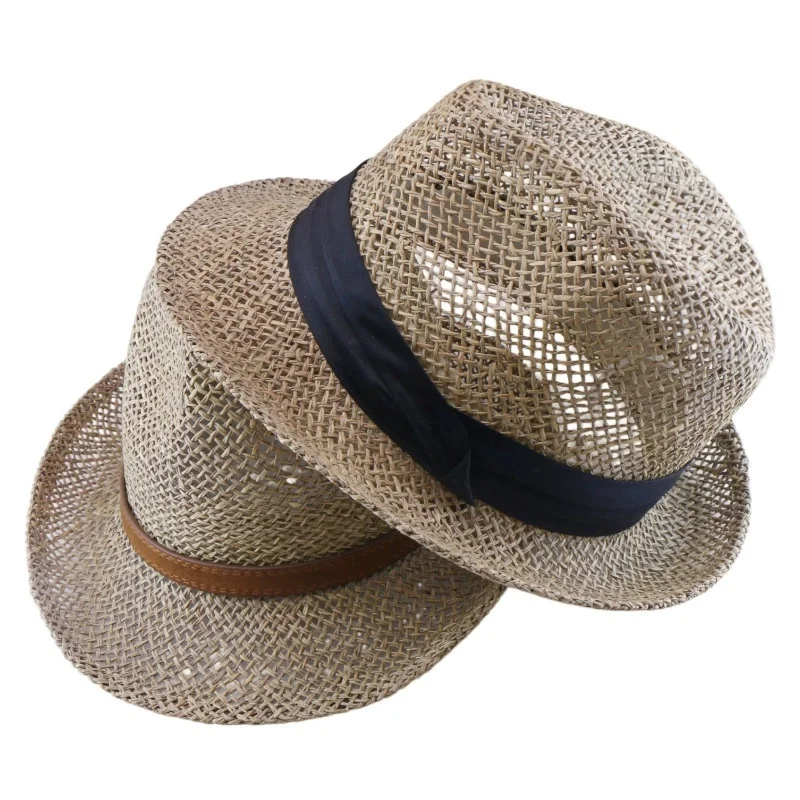 Unisex Summer Natural Sun Hats: Jazz Hats, Hand-Woven Casual Couple Hats, Openwork Sun Hats, British-Style Straw Hats
Unisex Summer Natural Sun Hats: Jazz Hats, Hand-Woven Casual Couple Hats, Openwork Sun Hats, British-Style Straw Hats
