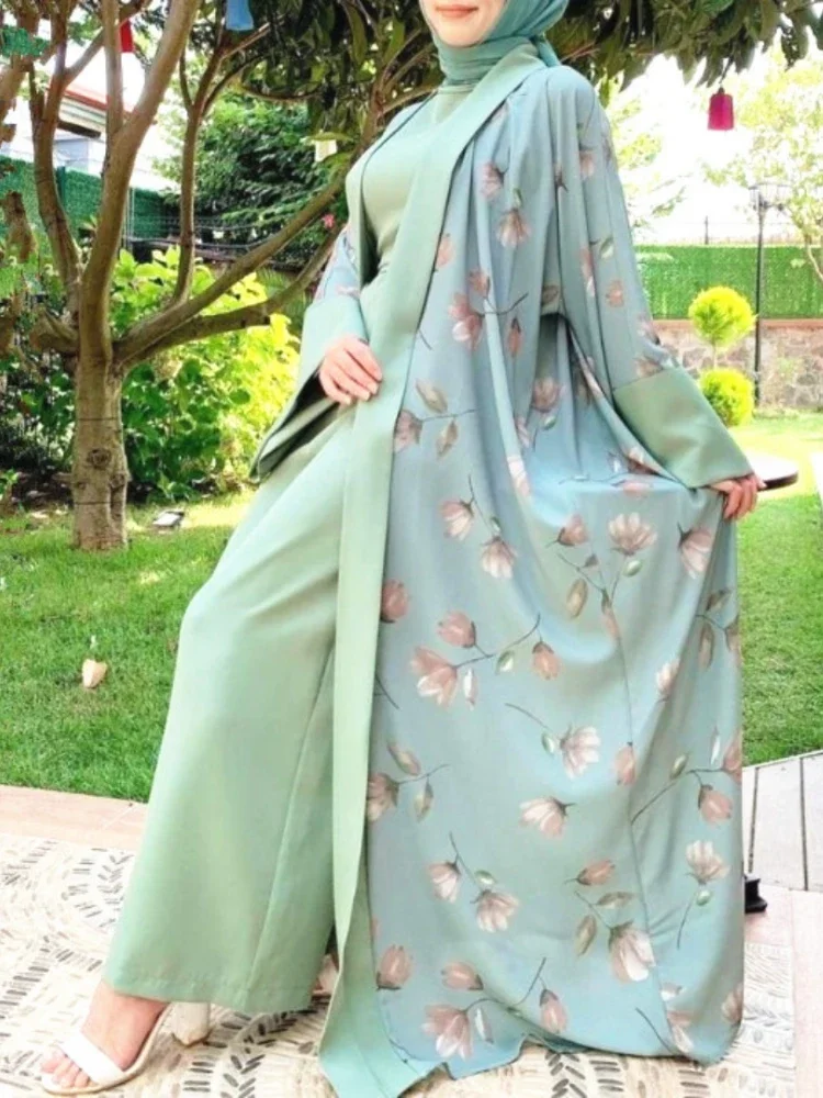 Ramadan Muslim Open Abaya Eid Abayas for Women Dubai Jumpsuit Turkey Islam Modest Outfit Party Hijab Dress Kaftan Robe
Ramadan Muslim Open Abaya Eid Abayas for Women Dubai Jumpsuit Turkey Islam Modest Outfit Party Hijab Dress Kaftan Robe