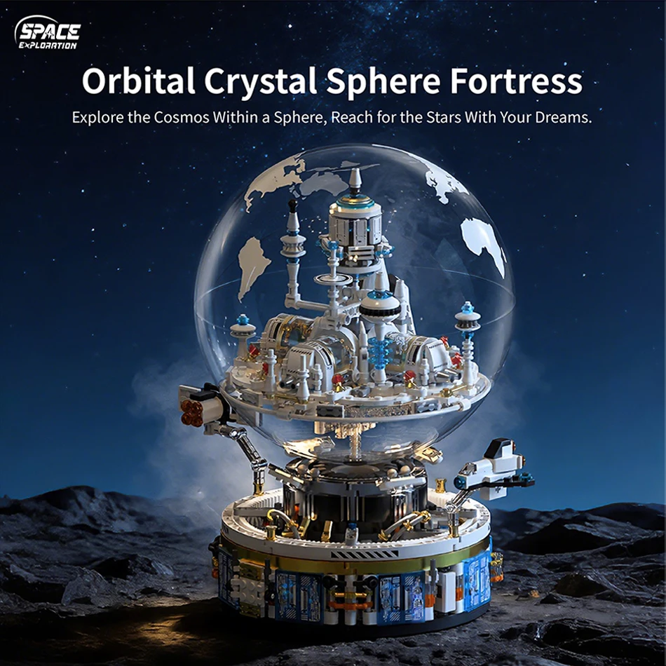 1296 PCS STEM Orbital Crystal Sphere Fortress Building Blocks Rotating Space City Spacecraft Satellite Science Bricks Toys Gifts
1296 PCS STEM Orbital Crystal Sphere Fortress Building Blocks Rotating Space City Spacecraft Satellite Science Bricks Toys Gifts