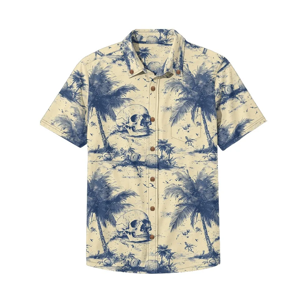 Vacation Skull Hawaiian Shirt Vintage Men's Casual Cotton Button-Down Shirt Loose Fit Hip Hop Streetwear Summer Beachwear Tops
Vacation Skull Hawaiian Shirt Vintage Men's Casual Cotton Button-Down Shirt Loose Fit Hip Hop Streetwear Summer Beachwear Tops