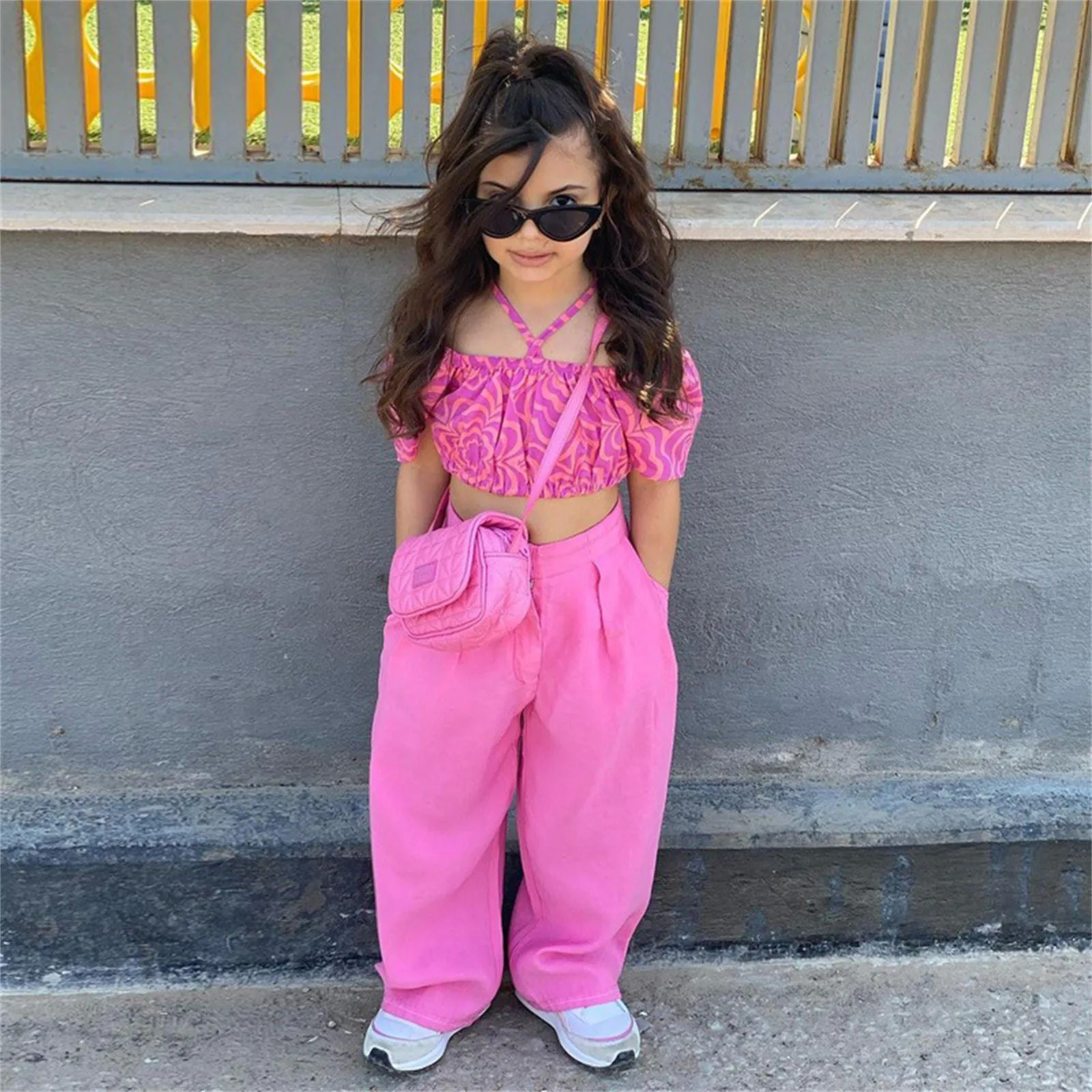 Kids' 2024 Summer Clothes Sets Fashion One Shoulder Pleated Puff Sleeve Tops+Straight Leg Trousers Toddler Girls Summer Clothes
Kids' 2024 Summer Clothes Sets Fashion One Shoulder Pleated Puff Sleeve Tops+Straight Leg Trousers Toddler Girls Summer Clothes