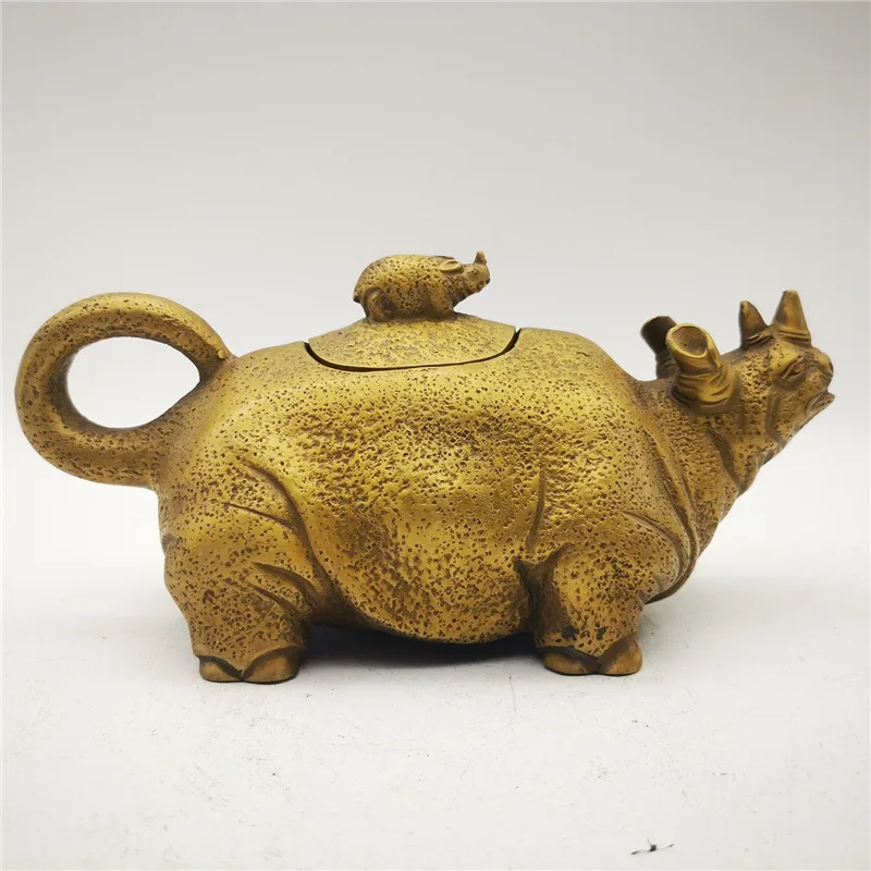 Antiqued rhino , brass , wine pot, teapot, decorative piece for living room and study
Antiqued rhino , brass , wine pot, teapot, decorative piece for living room and study
