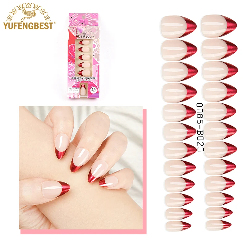 24 French Press on Nails Set Full Short Square Cute Jelly Nail Gel Sticker Tips Manicure 3d Printed Heart Various Patterns Decor
24 French Press on Nails Set Full Short Square Cute Jelly Nail Gel Sticker Tips Manicure 3d Printed Heart Various Patterns Decor