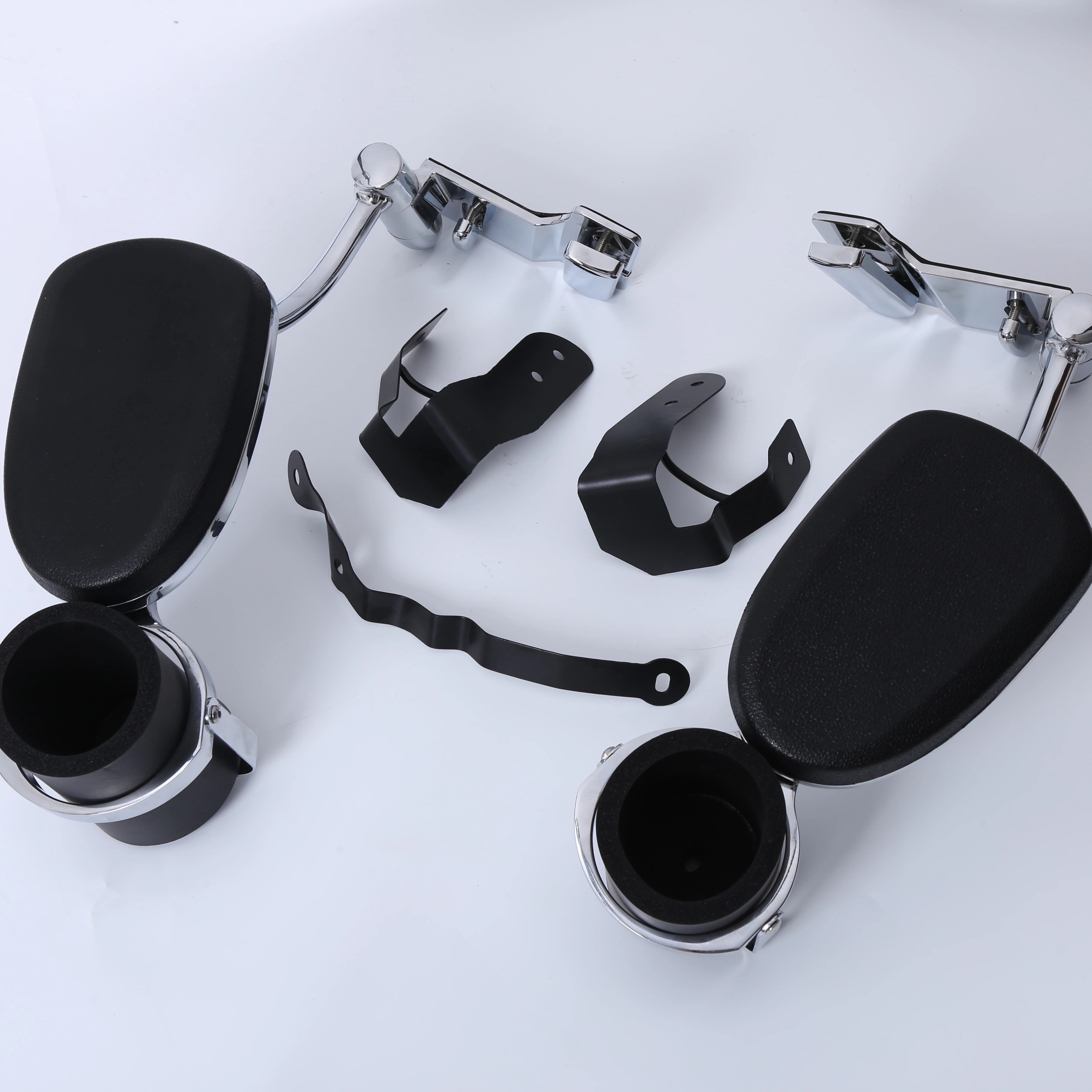 Swing-Out Padded Passenger Armrests with Drink Cup Holder for 2001-17 Honda Gold Wing GL1800 Motorcycles
Swing-Out Padded Passenger Armrests with Drink Cup Holder for 2001-17 Honda Gold Wing GL1800 Motorcycles