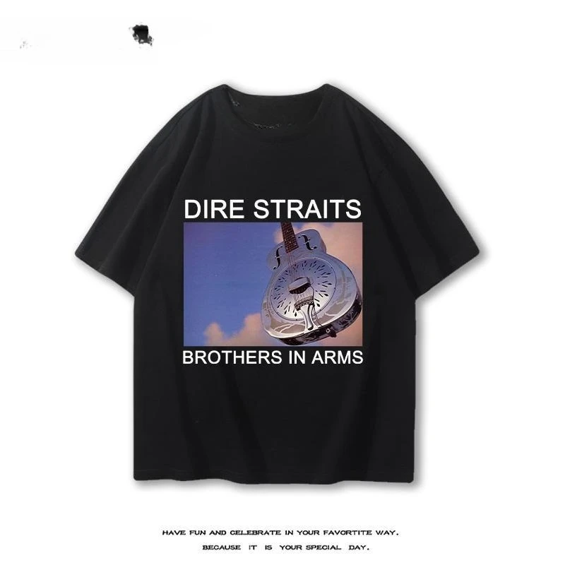 Европейская и американская музыкальная рок-футболка с коротким рукавом Dire Straits Dire Straits, мужская и женская летняя футболка
Европейская и американская музыкальная рок-футболка с коротким рукавом Dire Straits Dire Straits, мужская и женская летняя футболка