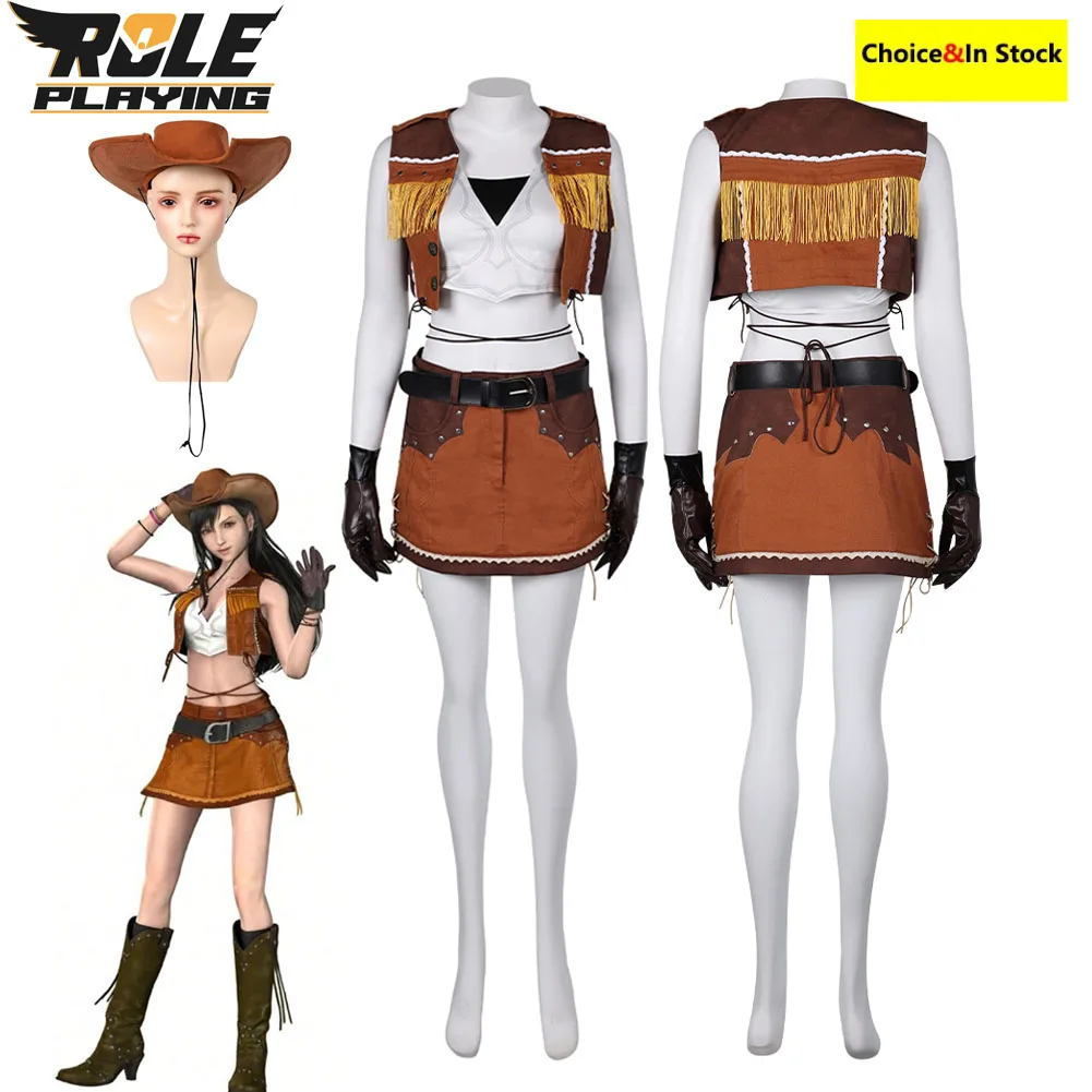 Cowboy Tifa Lockhart Cosplay Anime Game Final Disguise Fantasy VII Cosplay Costume Hat for Women Adult Halloween Carnival Suit
Cowboy Tifa Lockhart Cosplay Anime Game Final Disguise Fantasy VII Cosplay Costume Hat for Women Adult Halloween Carnival Suit