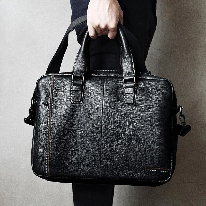Men's Real Leather Business Top Handle Bag, Convertible Shoulder Crossbody Briefcase, Premium Commuter Purse for Daily Office
Men's Real Leather Business Top Handle Bag, Convertible Shoulder Crossbody Briefcase, Premium Commuter Purse for Daily Office