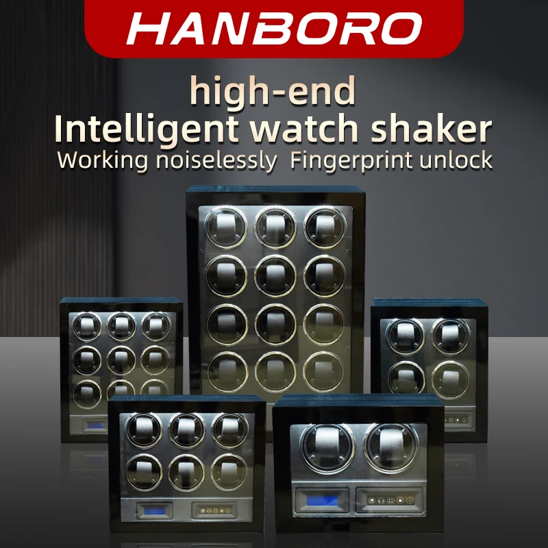 HANBORO Watch Winder with Fingerprint Lock LCD Display Programmable Silent Motor 6 8 12 Slots for Automatic Watches
HANBORO Watch Winder with Fingerprint Lock LCD Display Programmable Silent Motor 6 8 12 Slots for Automatic Watches