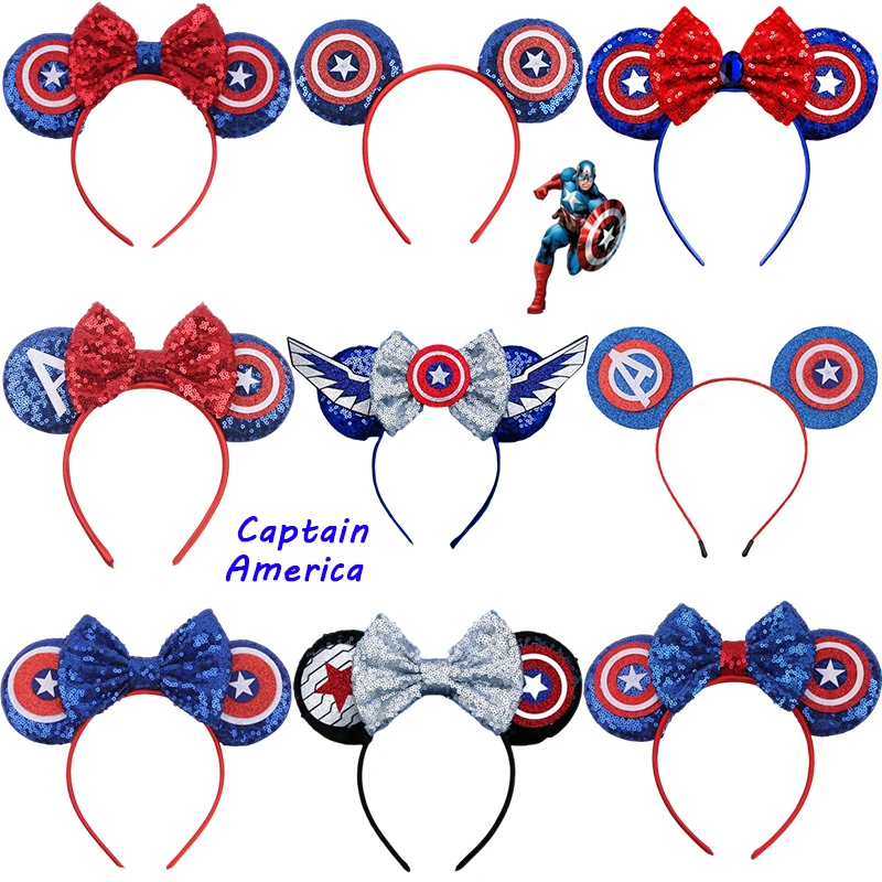 Marvel Captain America Headbands for Women Mickey Ears Hair Accessories Kid Avengers Captain America's Shield Hairband Girl Gift
Marvel Captain America Headbands for Women Mickey Ears Hair Accessories Kid Avengers Captain America's Shield Hairband Girl Gift