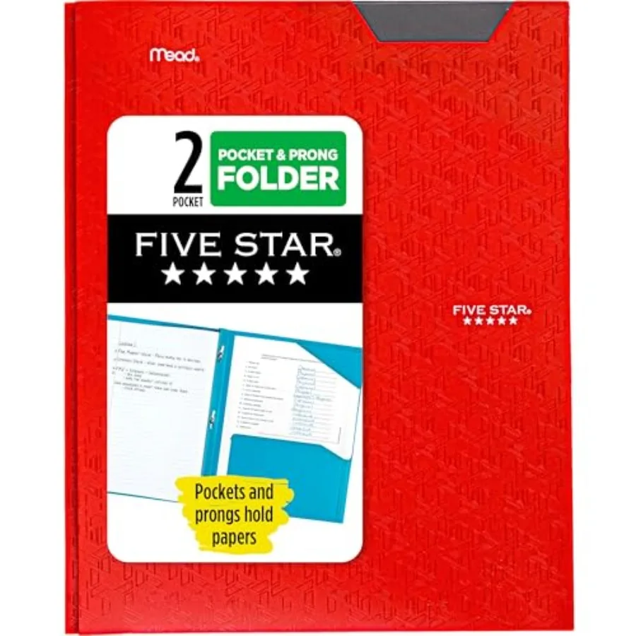 2-Pocket Folder, Plastic Folder with Stay-Put Tabs and Prong Fasteners, Holds 8-1/2" x 11" Paper, Fire 72109
2-Pocket Folder, Plastic Folder with Stay-Put Tabs and Prong Fasteners, Holds 8-1/2" x 11" Paper, Fire 72109