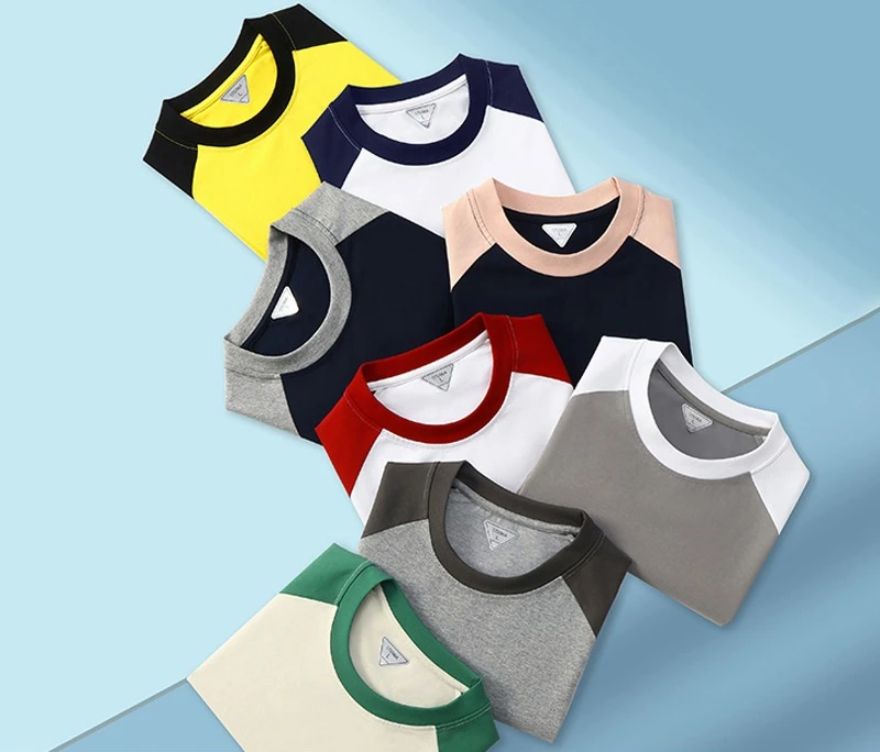 Summer 260g Cool Feeling Sunscreen Breathable Quick-Drying Round-neck Color-Contrast Shoulder-Placed Short-Sleeve T-Shirt
Summer 260g Cool Feeling Sunscreen Breathable Quick-Drying Round-neck Color-Contrast Shoulder-Placed Short-Sleeve T-Shirt