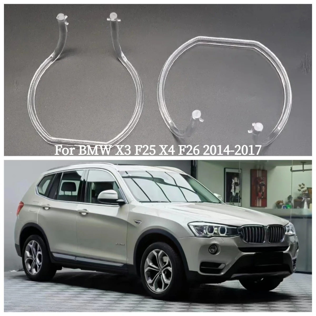 Angel Eye LED DRL Headlight Light Guide Plate Tube For BMW X3 F25 X4 F26 2014-2017 Daytime Running Light Replacement Parts
Angel Eye LED DRL Headlight Light Guide Plate Tube For BMW X3 F25 X4 F26 2014-2017 Daytime Running Light Replacement Parts