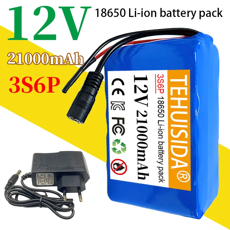 Original New 3S6P 12V 21000mAh 18650 Lithium-ion Rechargeable Battery Pack with Built-in Smart BMS DC12.6V Charger
Original New 3S6P 12V 21000mAh 18650 Lithium-ion Rechargeable Battery Pack with Built-in Smart BMS DC12.6V Charger