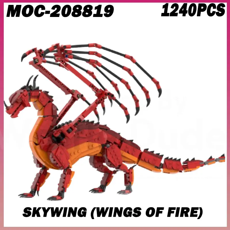 1240 шт. MOC- 208819 Небесное крыло (крылья огня) Набор строительных блоков динозавра Трансформируемая фигурка динозавра Набор строительных блоков Развлечение
1240 шт. MOC- 208819 Небесное крыло (крылья огня) Набор строительных блоков динозавра Трансформируемая фигурка динозавра Набор строительных блоков Развлечение