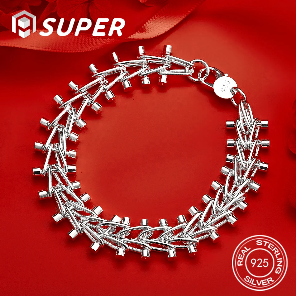 ALISuper 925 Sterling Silver 8-inch Classic Bracelet for Men and Women, Fashionable Engagement Jewelry Accessories
ALISuper 925 Sterling Silver 8-inch Classic Bracelet for Men and Women, Fashionable Engagement Jewelry Accessories