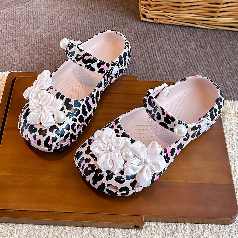Child Leopard Print Mary Jane Kids Bling Pearl Butterfly Flower Decor Slip-on Sandals Strap Non-slip Garden Shoes Water Shoes
Child Leopard Print Mary Jane Kids Bling Pearl Butterfly Flower Decor Slip-on Sandals Strap Non-slip Garden Shoes Water Shoes