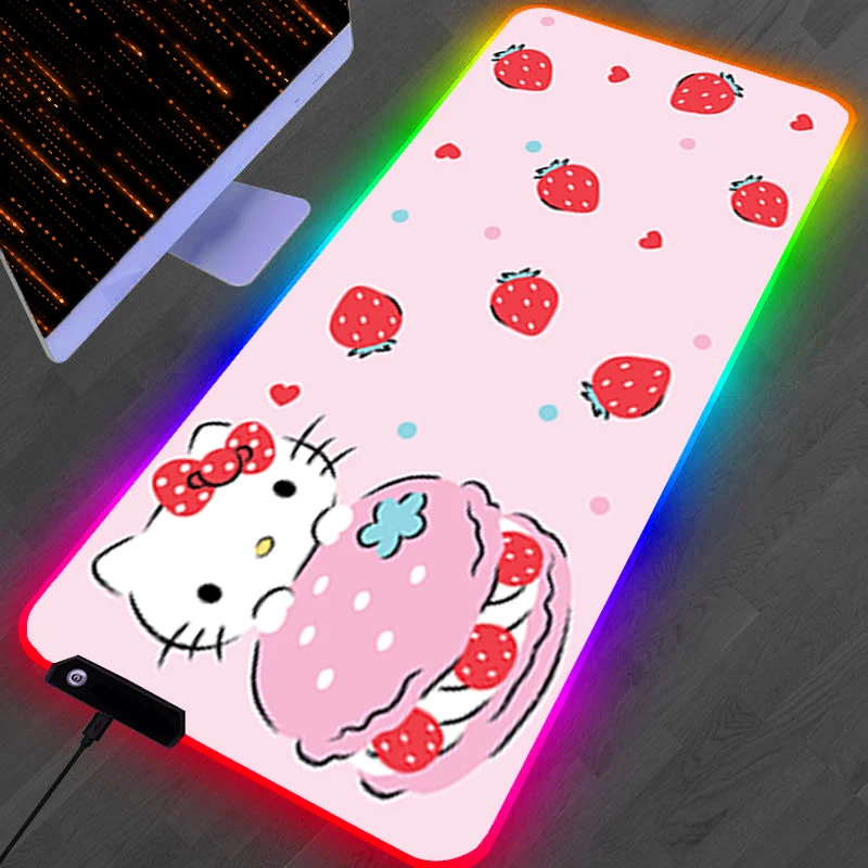 RGB LED Mouse Pad Laptop Rubber Extended Pad Desk Mouse Mat Computer Game Mousepad PC Accessories H-hello K-kitty Keyboard Pad
RGB LED Mouse Pad Laptop Rubber Extended Pad Desk Mouse Mat Computer Game Mousepad PC Accessories H-hello K-kitty Keyboard Pad