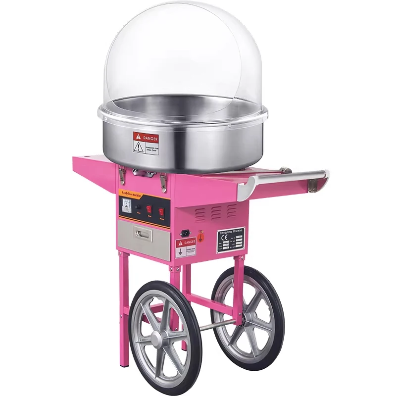 Electric Cotton Candy Machine with Cart Commercial Candy Floss Maker Stainless Steel Fancy Brushed Cotton Candy Machi Customized
Electric Cotton Candy Machine with Cart Commercial Candy Floss Maker Stainless Steel Fancy Brushed Cotton Candy Machi Customized