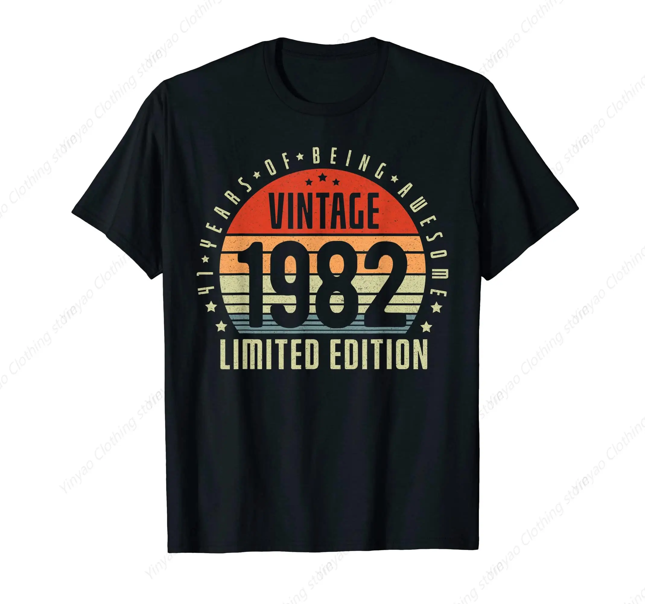 Vintage Classic 1982 43rd Birthday Printed T-shirt Cool Casual Gift Men's Shirt Pure Cotton Short Sleeve
Vintage Classic 1982 43rd Birthday Printed T-shirt Cool Casual Gift Men's Shirt Pure Cotton Short Sleeve