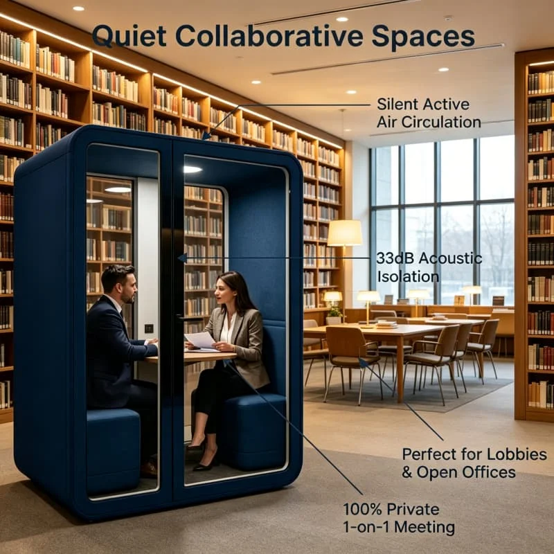 Office Phone Booth Soundproof Pod for Confidential Call Video Conference Movable Acoustic Panel with LED Lighting Ventilation
Office Phone Booth Soundproof Pod for Confidential Call Video Conference Movable Acoustic Panel with LED Lighting Ventilation