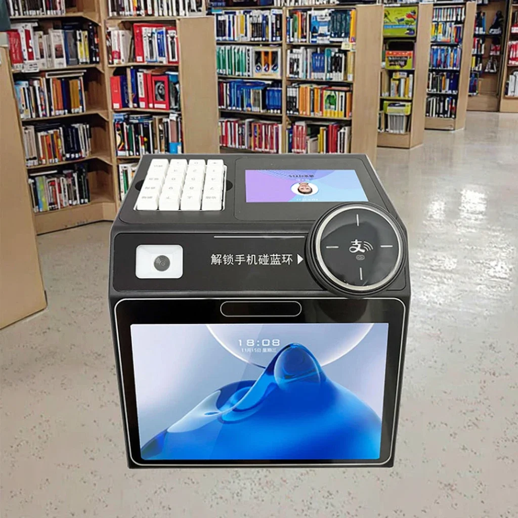 In stock Library Self Service Payment Machine Android 11 Dual Screen 10 Inch QR Code Face Recognition NFC Contactless Payment Te
In stock Library Self Service Payment Machine Android 11 Dual Screen 10 Inch QR Code Face Recognition NFC Contactless Payment Te