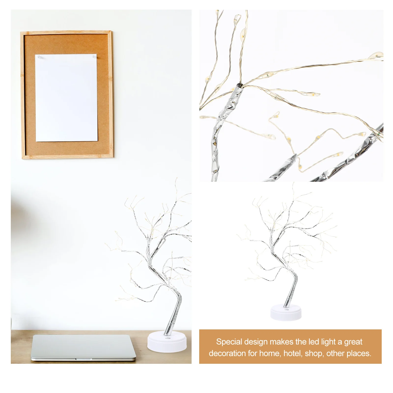 Touch Switch Tree Shaped LED Light Creative Copper Wire Party Night Light Decorative Warm White Bedside Lamp
Touch Switch Tree Shaped LED Light Creative Copper Wire Party Night Light Decorative Warm White Bedside Lamp