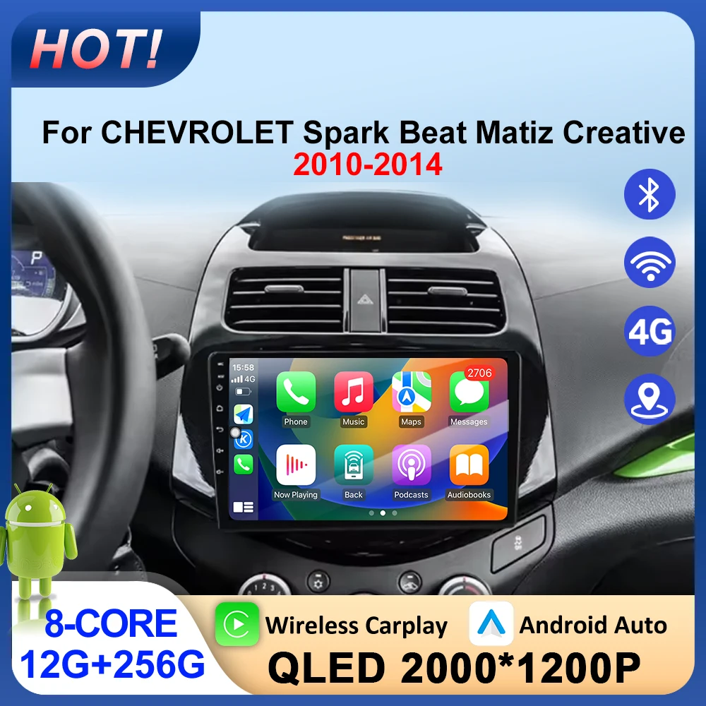 For CHEVROLET Spark Beat Matiz Creative 2010-2014 Car Radio Multimedia Player Wireless Carplay Stereo GPS Navigation Tools BT
For CHEVROLET Spark Beat Matiz Creative 2010-2014 Car Radio Multimedia Player Wireless Carplay Stereo GPS Navigation Tools BT