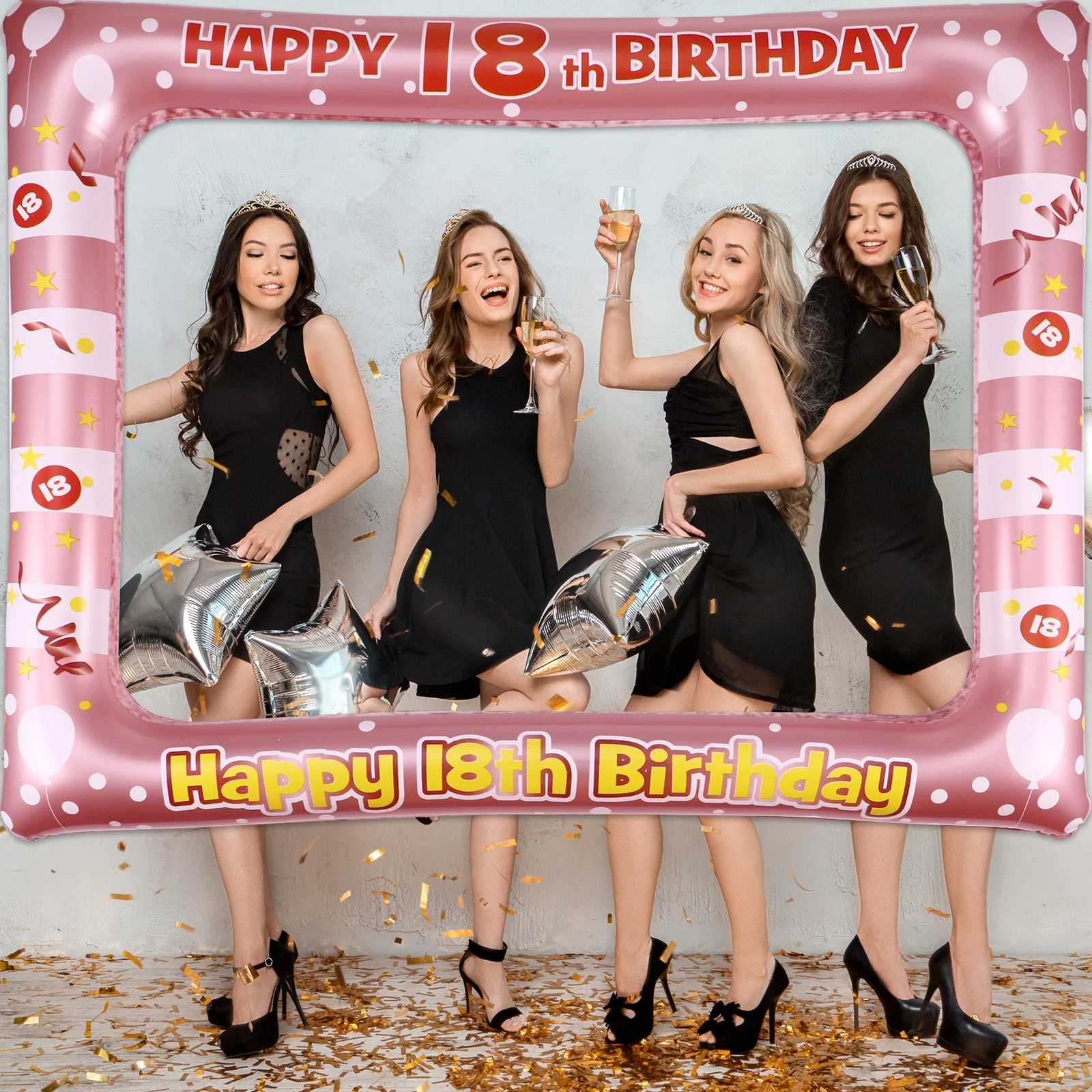 1Pcs Inflatable Photo Frame Birthday PVC Lightweight Party Photo Booth Prop for Memorable Birthday Party Photos
1Pcs Inflatable Photo Frame Birthday PVC Lightweight Party Photo Booth Prop for Memorable Birthday Party Photos