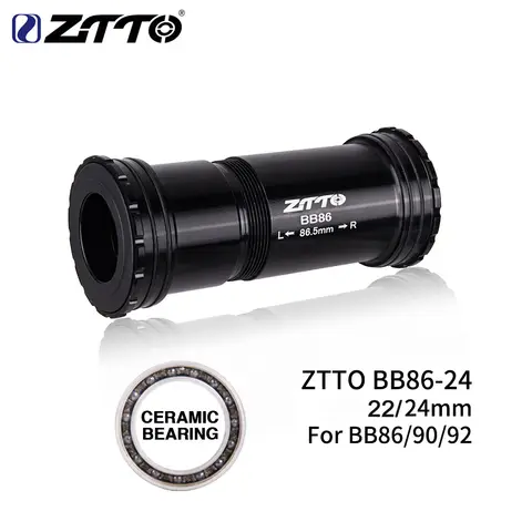 ZTTO BB86 BB90 BB92 41mm Fit Bottom Brackets Thread lock ceramic MTB Mountain Bike Road Bicycle For 22mm 24mm Crankset chainset