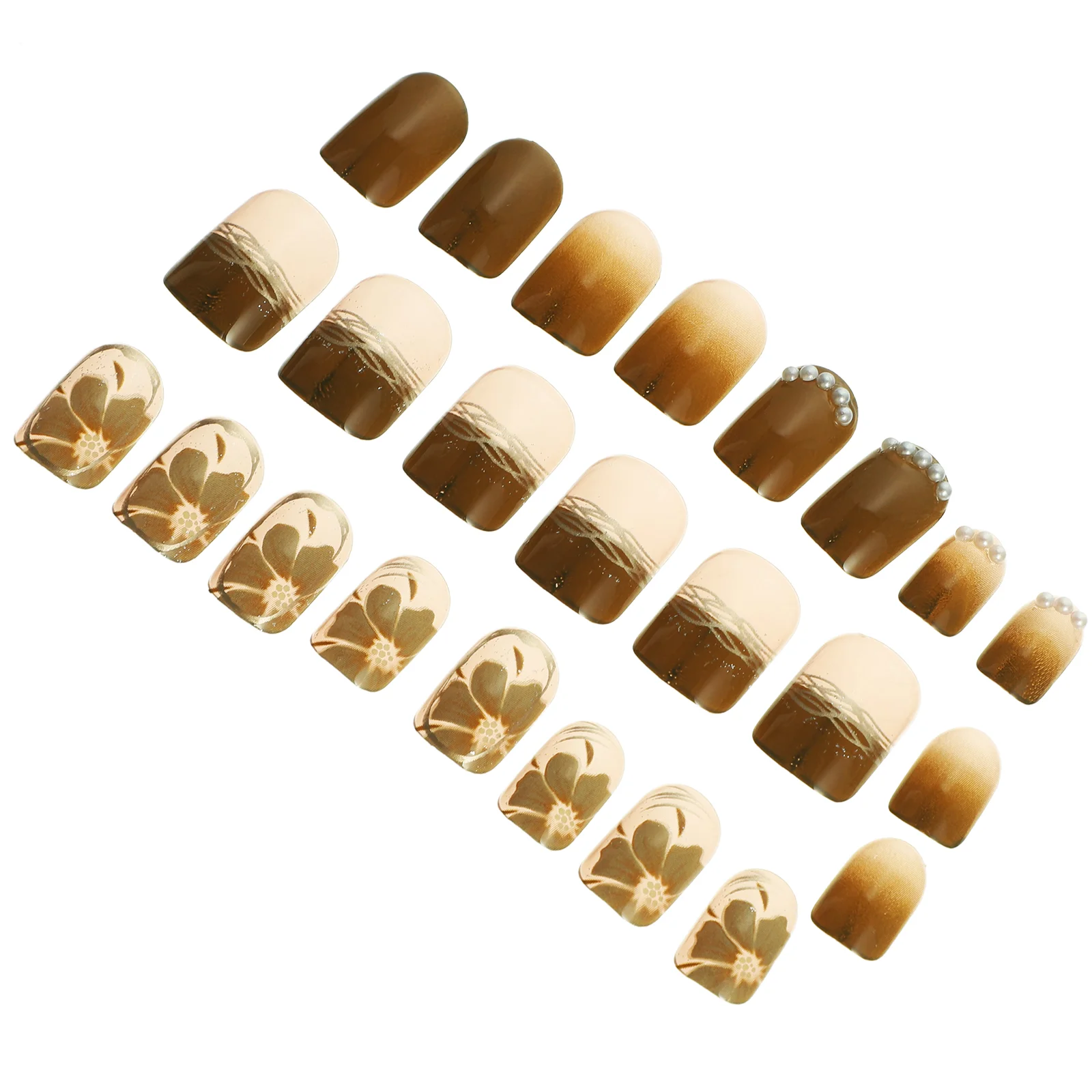 24pcs Nail Tips Flowers False Nails Delicate Stylish Women Wearable Glamorous Nail Party Decorations
24pcs Nail Tips Flowers False Nails Delicate Stylish Women Wearable Glamorous Nail Party Decorations
