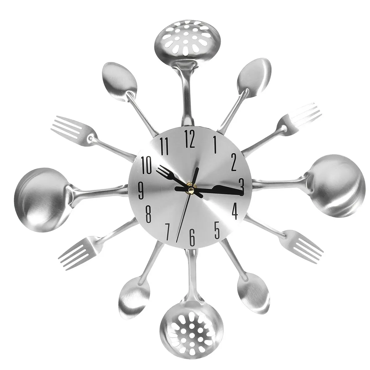 Creative Wall Clock 32cm Diameter Operated Kitchen Decor Silver Stainless Steel Quartz Movement Fork Spoon
Creative Wall Clock 32cm Diameter Operated Kitchen Decor Silver Stainless Steel Quartz Movement Fork Spoon