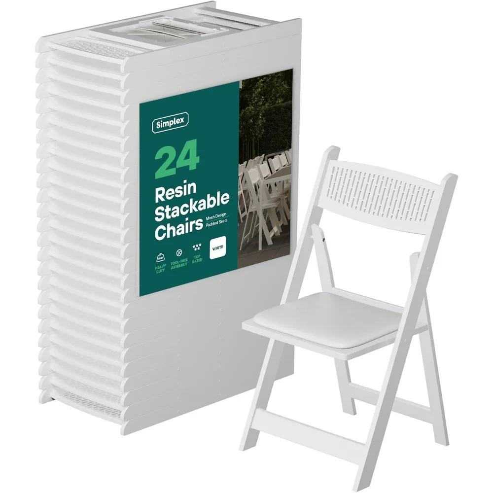 White Stackable Folding Chairs with Padded Seat & Mesh Back, Padded Indoor/Outdoor Folding Chair, Lightweight Foldable
White Stackable Folding Chairs with Padded Seat & Mesh Back, Padded Indoor/Outdoor Folding Chair, Lightweight Foldable