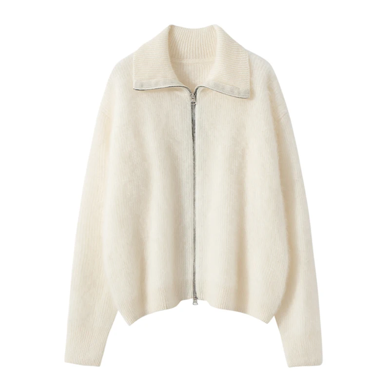 CHICUU Women's 100% Cashmere Sweater Zipper Cardigan Thick Plush Cashmere Knitwear Autumn Winter Brush Cashmere Knitwear Coat
CHICUU Women's 100% Cashmere Sweater Zipper Cardigan Thick Plush Cashmere Knitwear Autumn Winter Brush Cashmere Knitwear Coat