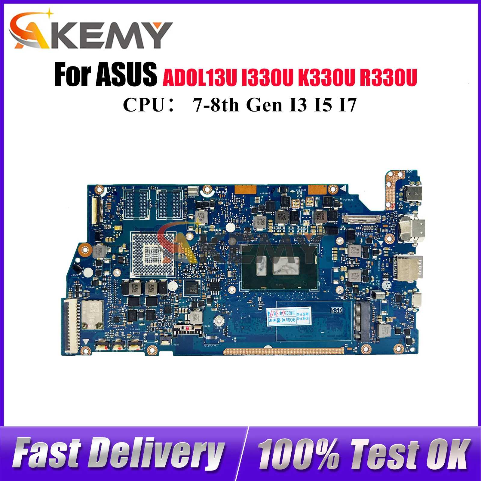 X330UA Laptop Motherboard For ASUS K330U V330U R330U I330U ADOL13U S330U X330UN X330UF X330U X330UL Mainboard With I3 I5 I7 CPU 
X330UA Laptop Motherboard For ASUS K330U V330U R330U I330U ADOL13U S330U X330UN X330UF X330U X330UL Mainboard With I3 I5 I7 CPU