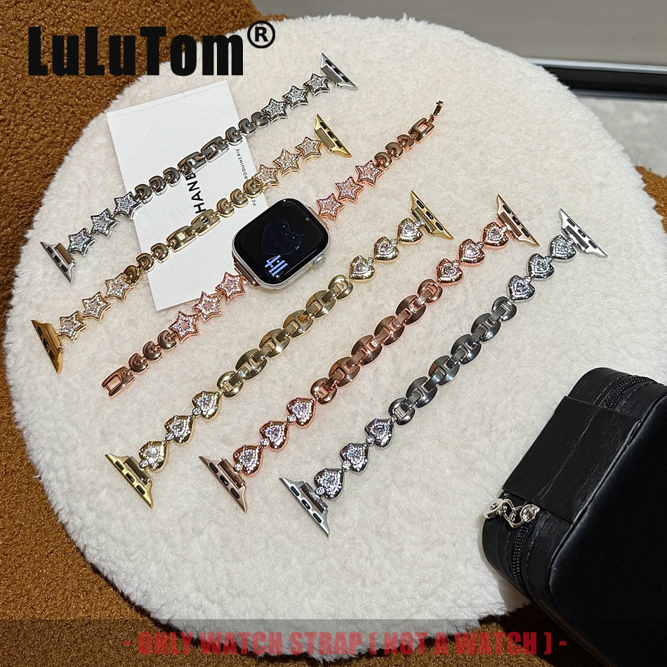 Ремешок для часов с цирконием и звездным сердцем для Apple Watch Series 11, 10, 9, 8, 7 6 SE 5 Ultra Strap iwatch 46 42 38 40 41 44 45 49 Медный браслет
Ремешок для часов с цирконием и звездным сердцем для Apple Watch Series 11, 10, 9, 8, 7 6 SE 5 Ultra Strap iwatch 46 42 38 40 41 44 45 49 Медный браслет