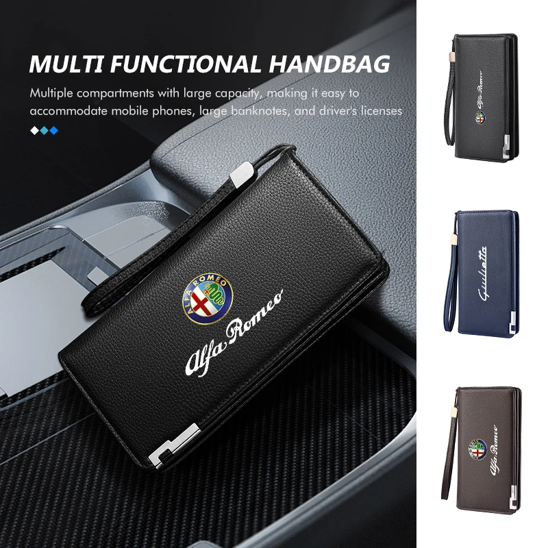 2026 Hot Alfa Romeo Leather Wallet Cash Card Holder Coin Clip Protector Bag For Alfa Romeo Giulia 147 Mito 156 159 166 GT Stelvi
2026 Hot Alfa Romeo Leather Wallet Cash Card Holder Coin Clip Protector Bag For Alfa Romeo Giulia 147 Mito 156 159 166 GT Stelvi