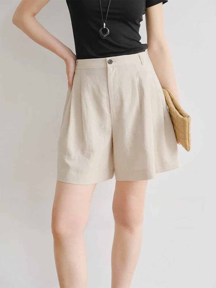 Amyy Studios Casual Loose Linen Shorts Women's Wide Leg Pants Commute Style Natural Waist Other Fiber Blend
Amyy Studios Casual Loose Linen Shorts Women's Wide Leg Pants Commute Style Natural Waist Other Fiber Blend