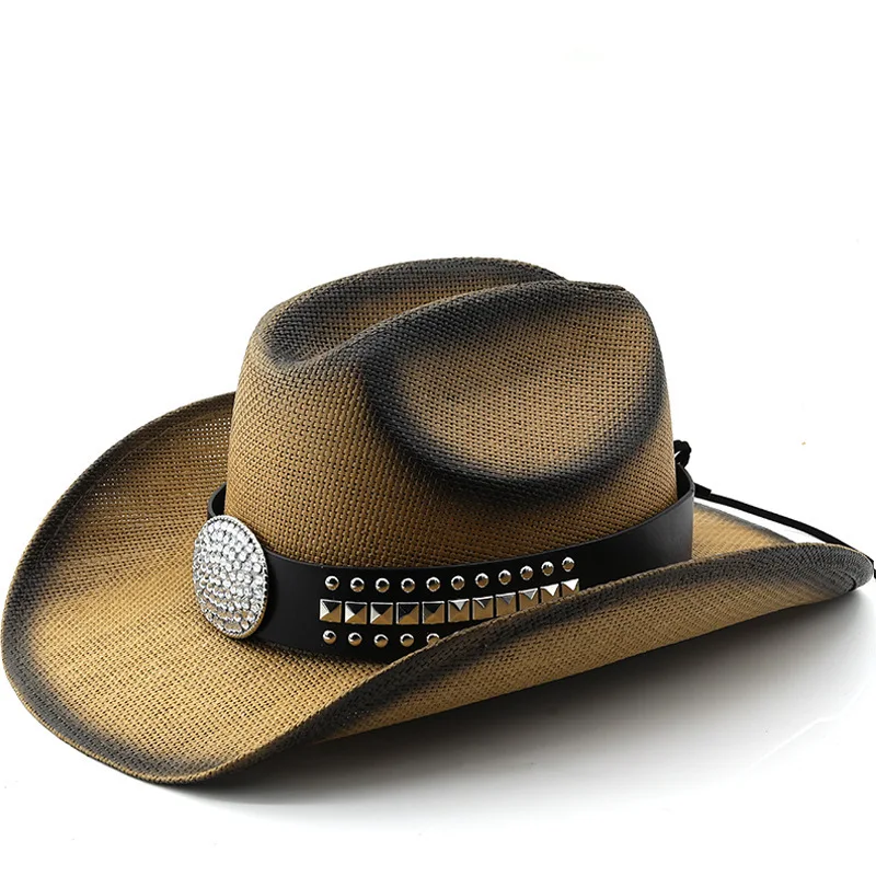 Punk Style Rivet Belt For Women And Men, Summer With Rolled Brim, Western Cowboy Straw Hat, Sun Hat
Punk Style Rivet Belt For Women And Men, Summer With Rolled Brim, Western Cowboy Straw Hat, Sun Hat