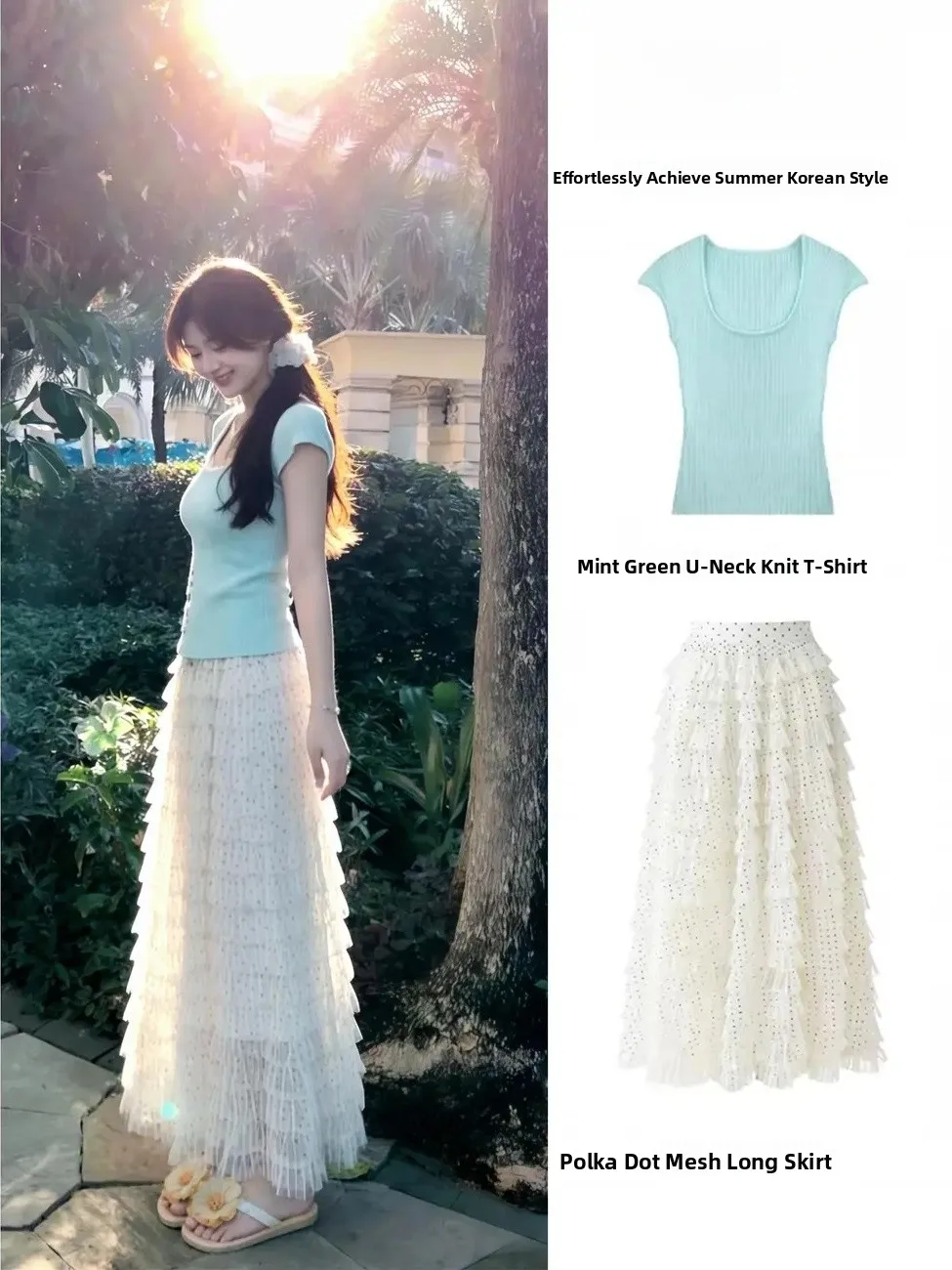 Mint Green Ice Silk Short Sleeve Top High Waist Polka Dot Half Skirt Summer New Style Fashion Women's Set V-Neck T-Shirt
Mint Green Ice Silk Short Sleeve Top High Waist Polka Dot Half Skirt Summer New Style Fashion Women's Set V-Neck T-Shirt
