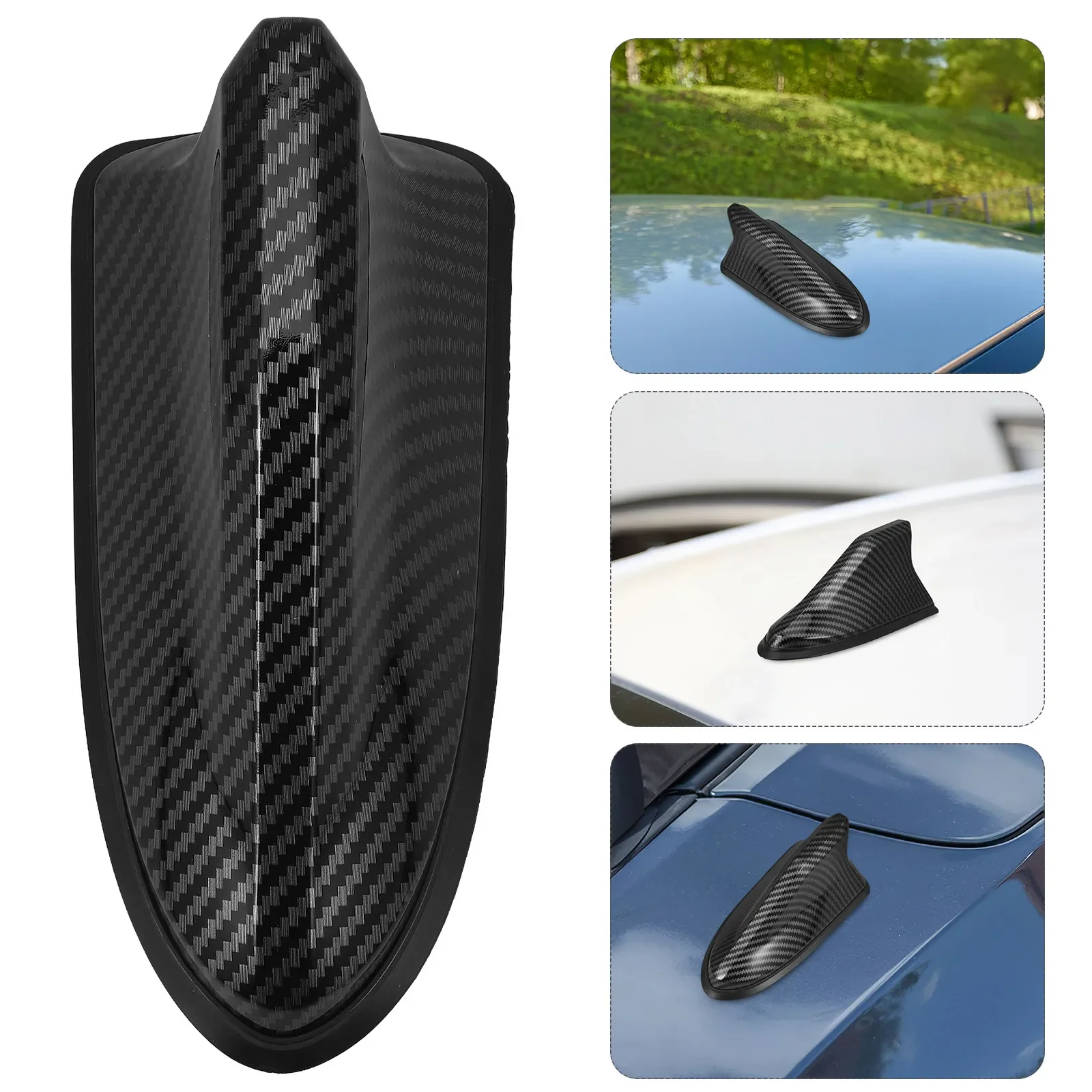 Universal Carbon Fiber Look Car Roof Top Mount Shark Fin Aerial Antenna Toppers Auto Radio AM FM Antenna Signal Amplifier
Universal Carbon Fiber Look Car Roof Top Mount Shark Fin Aerial Antenna Toppers Auto Radio AM FM Antenna Signal Amplifier