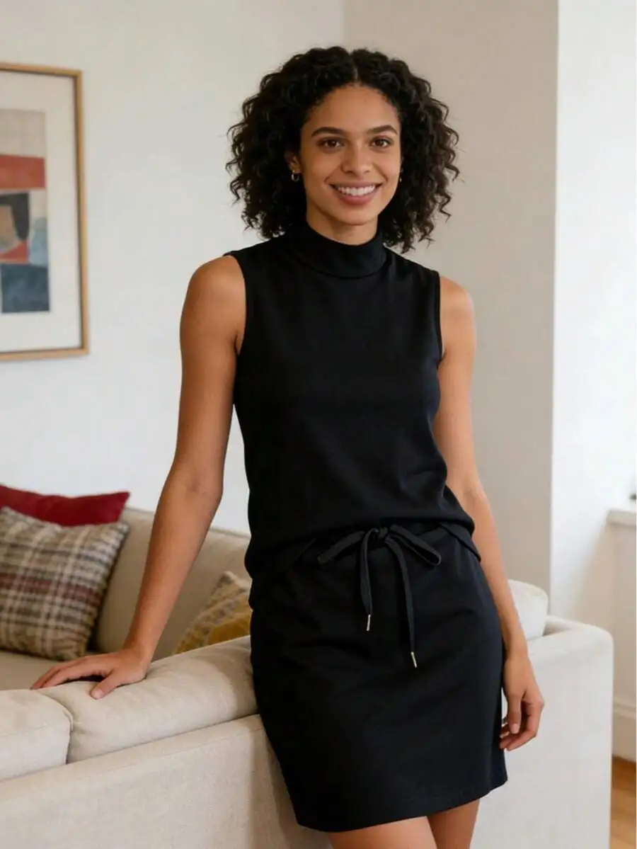 Womens Sleeveless Mock Neck Top And Skort Set Sporty Casual Two Piece Outfit
Womens Sleeveless Mock Neck Top And Skort Set Sporty Casual Two Piece Outfit