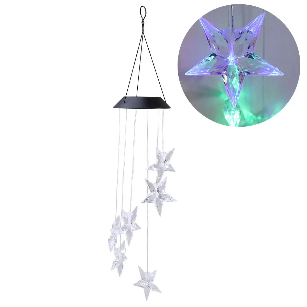 Wind Chimes Solar Light Pentagram Garden Hanging Decorative L Outdoor No Fade Shape Change R om Color LED Show
Wind Chimes Solar Light Pentagram Garden Hanging Decorative L Outdoor No Fade Shape Change R om Color LED Show