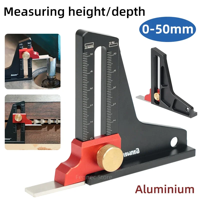 Woodworking Height Gauge Depth Measuring Instrument Saw Table Adjustment Ruler Milling Cutter Trimming Machine Adjustment
Woodworking Height Gauge Depth Measuring Instrument Saw Table Adjustment Ruler Milling Cutter Trimming Machine Adjustment