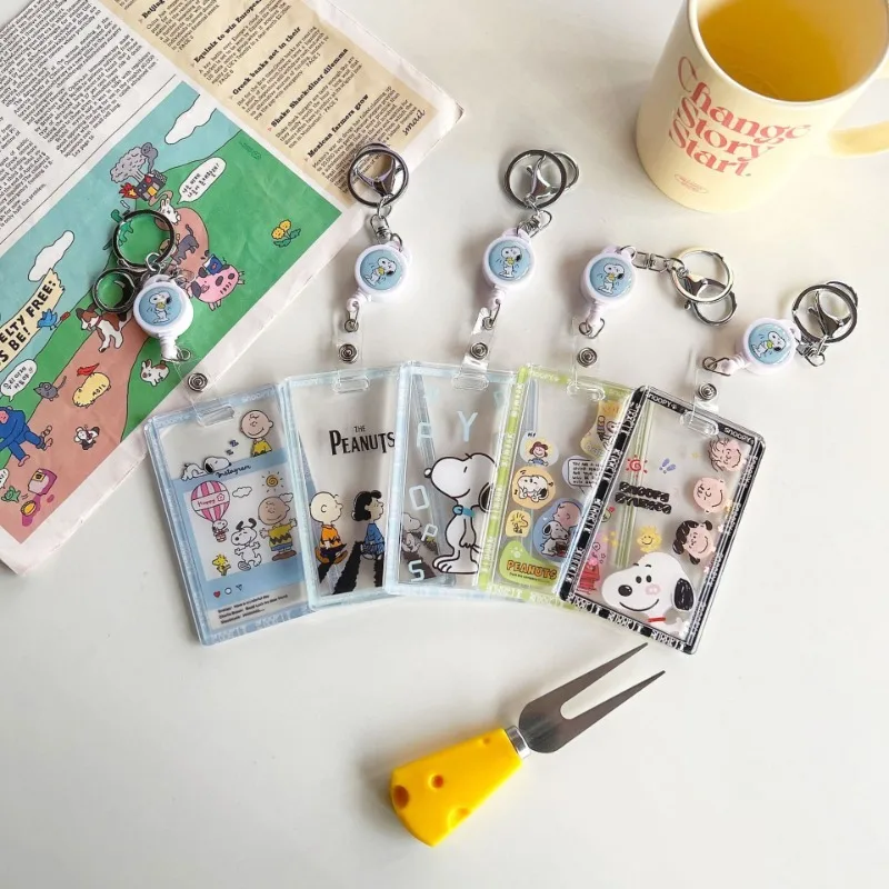 SNOOPY Keychain Cute Anime Couple Bag Pendant Key Ring Men Women Keychain Accessories Student Bus Transparent ID Door Card Case
SNOOPY Keychain Cute Anime Couple Bag Pendant Key Ring Men Women Keychain Accessories Student Bus Transparent ID Door Card Case