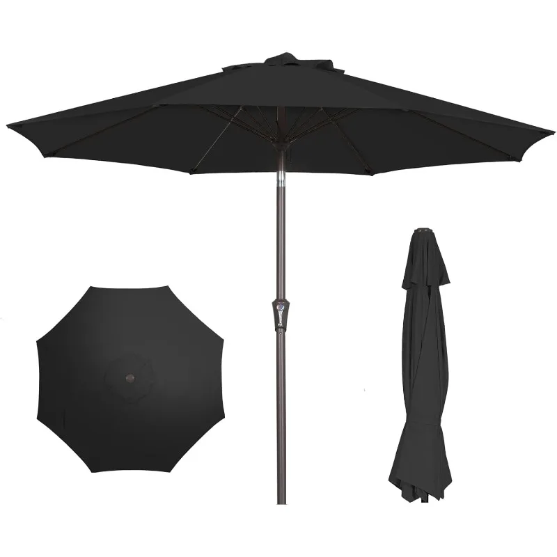 9FT Patio Umbrella Outdoor Market Umbrella with Push Button Tilt and Crank, Table Umbrella 8 Sturdy Fiberglass
9FT Patio Umbrella Outdoor Market Umbrella with Push Button Tilt and Crank, Table Umbrella 8 Sturdy Fiberglass