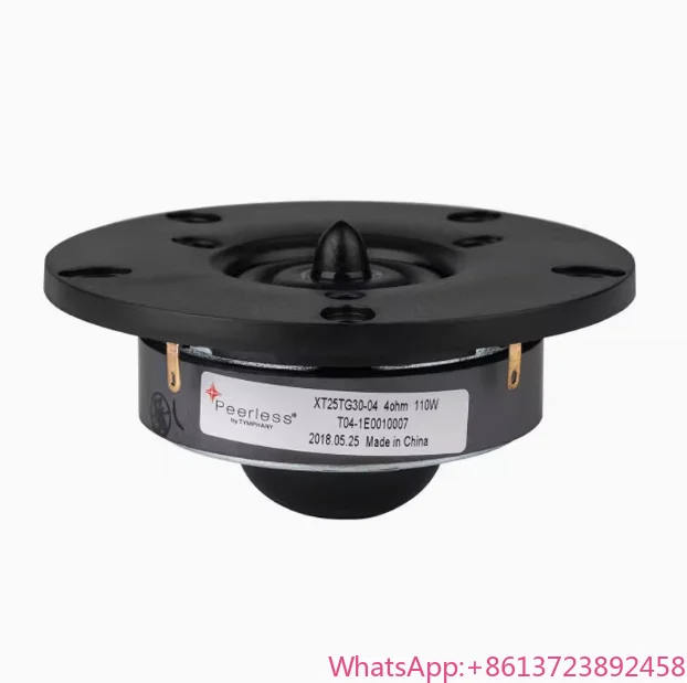 Оригинальный однодюймовый твитер Peerless XT25TG30-04 с острым горлышком и шелковой мембраной имеет лихорадку
Оригинальный однодюймовый твитер Peerless XT25TG30-04 с острым горлышком и шелковой мембраной имеет лихорадку