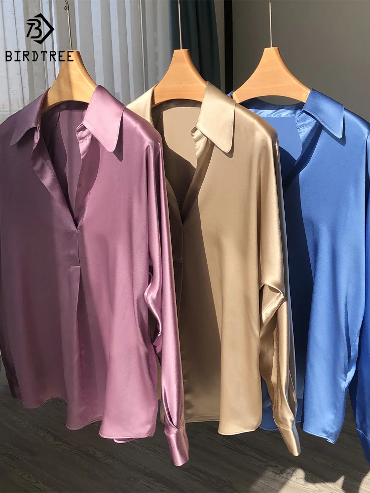 Birdtree 20Mm Women Silk Blouses 100%Real Silk V Neck Bat Sleeves Sandy Wash Chic Shirts 2023 New Spring Autumn T36731QM
Birdtree 20Mm Women Silk Blouses 100%Real Silk V Neck Bat Sleeves Sandy Wash Chic Shirts 2023 New Spring Autumn T36731QM
