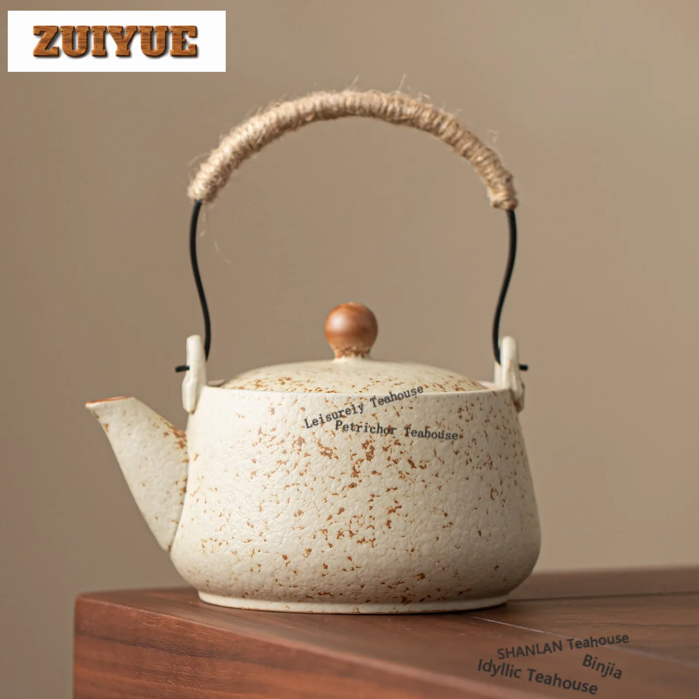 300ml Coarse Pottery Lifting Handle Teapot Antique Tea Infuser Pot Tea Brewing Kettle With Strainer Tableware Supplies Craft
300ml Coarse Pottery Lifting Handle Teapot Antique Tea Infuser Pot Tea Brewing Kettle With Strainer Tableware Supplies Craft
